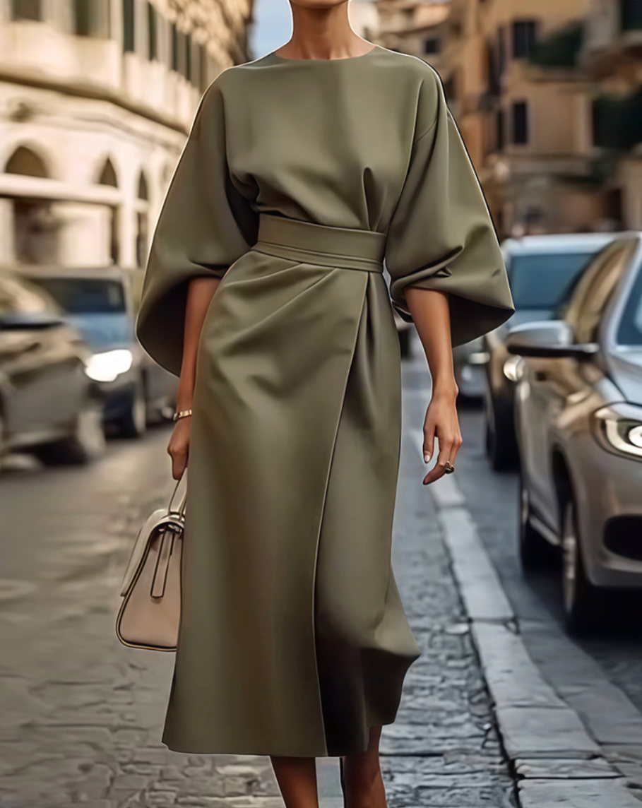 Valentina | Robe Maxi à Manches Volumineuses