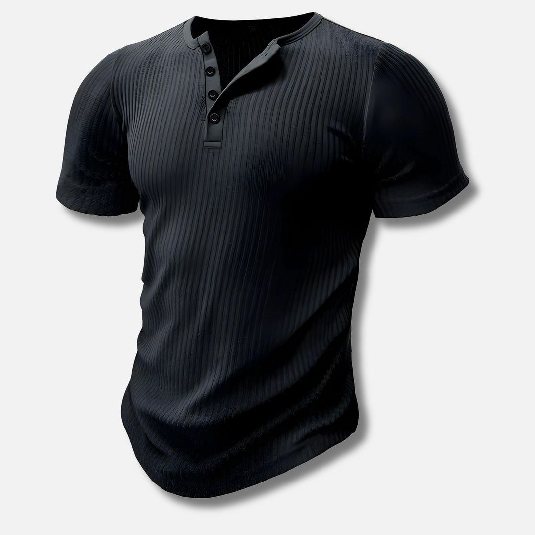 Elite | T-shirt Henley Muscle Fit Homme