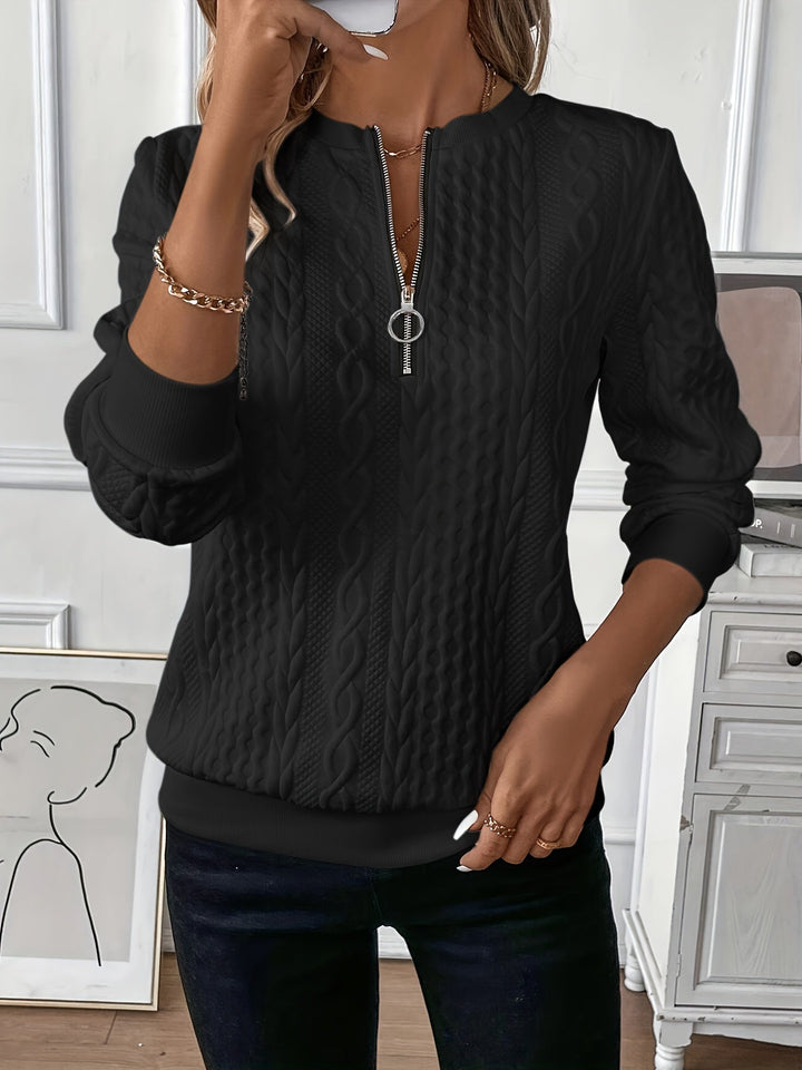 Lucia | Pull Zippé Maille Torsadée