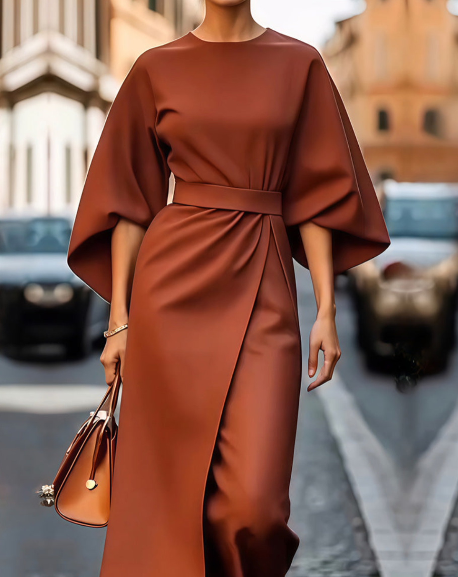 Valentina | Robe Maxi à Manches Volumineuses