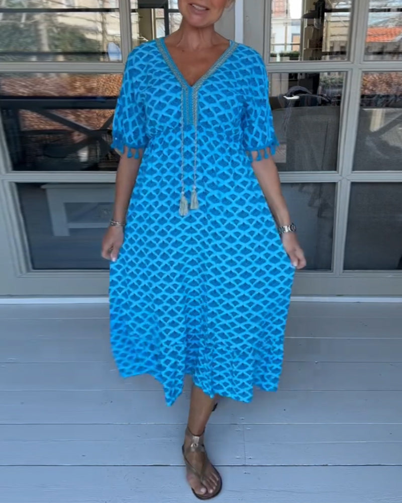 Winona | Robe à Franges en V d&