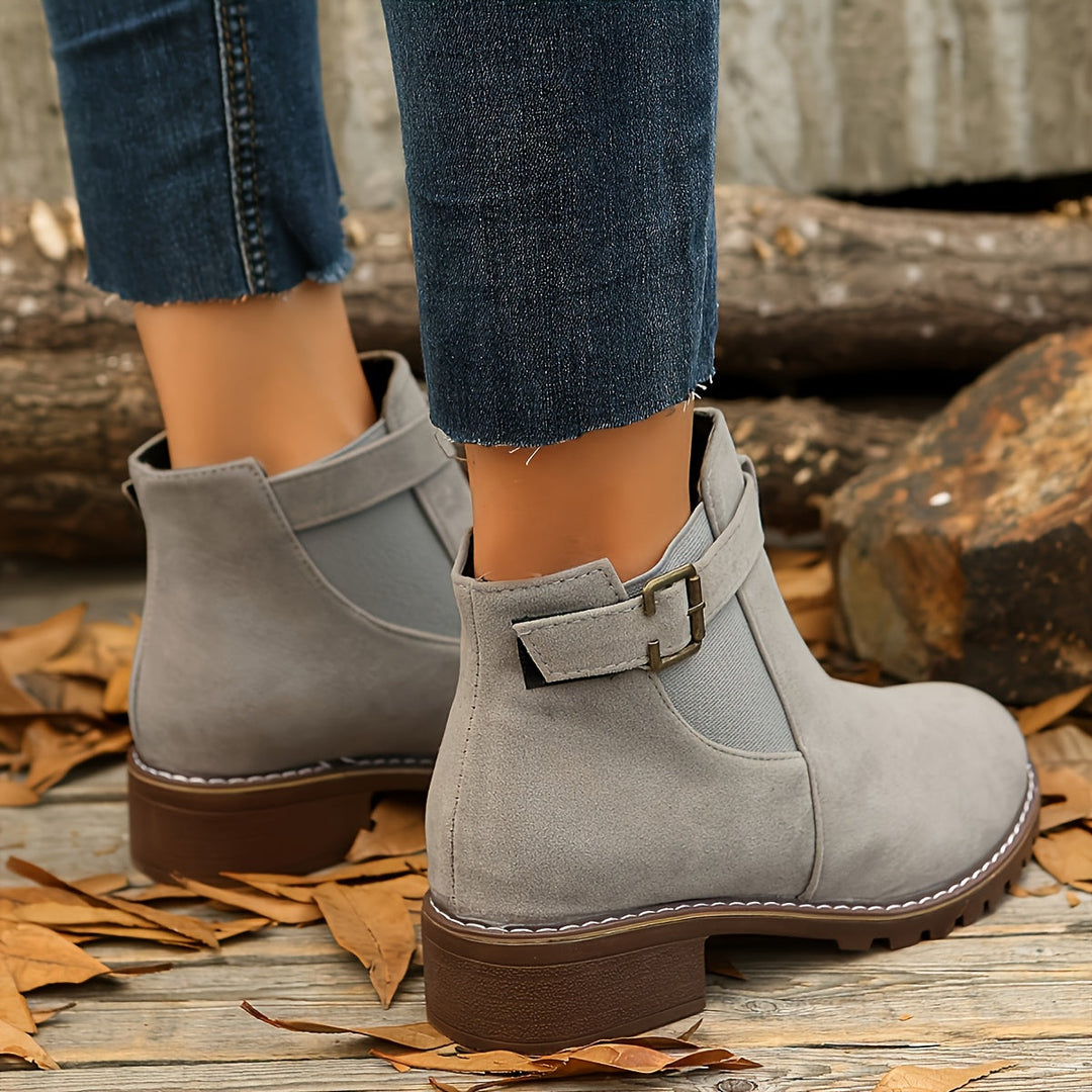 Albane | Bottines à Boucle et Talon Bloc