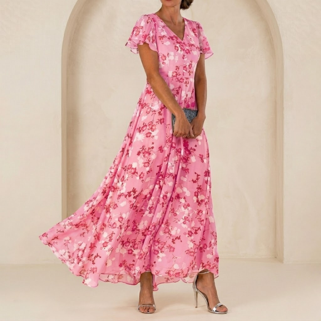 Léonie | Robe Maxi Col Portefeuille
