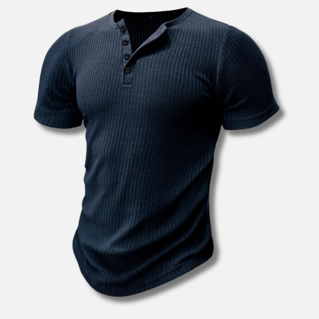Elite | T-shirt Henley Muscle Fit Homme