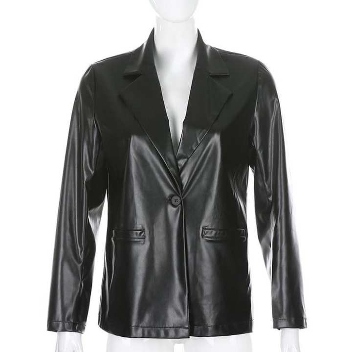 Raymonde | Blazer Noir à Col Rabattu