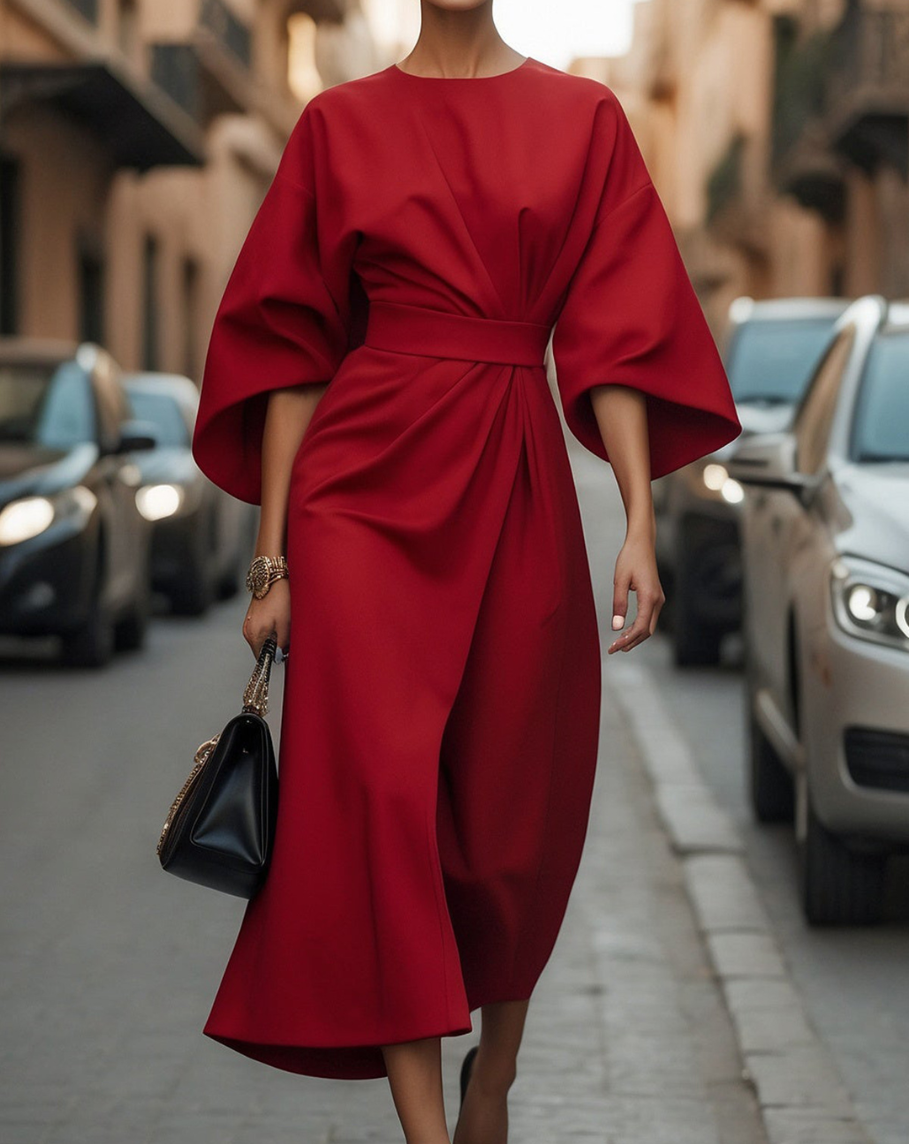 Valentina | Robe Maxi à Manches Volumineuses