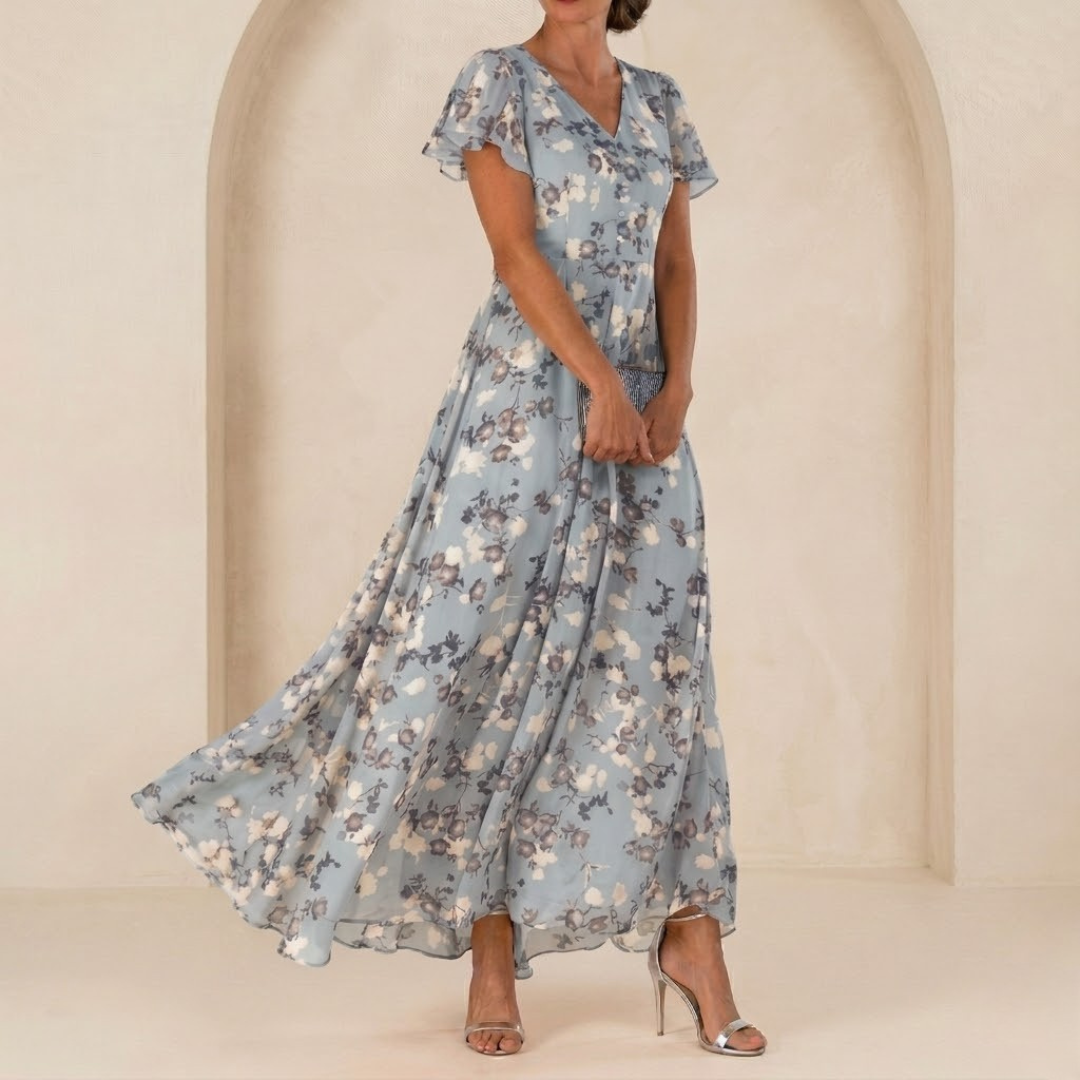 Léonie | Robe Maxi Col Portefeuille