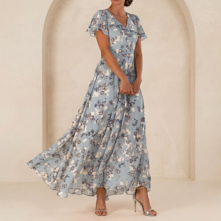 Léonie | Robe Maxi Col Portefeuille