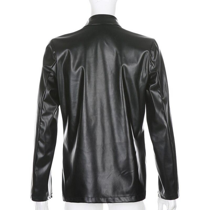 Raymonde | Blazer Noir à Col Rabattu