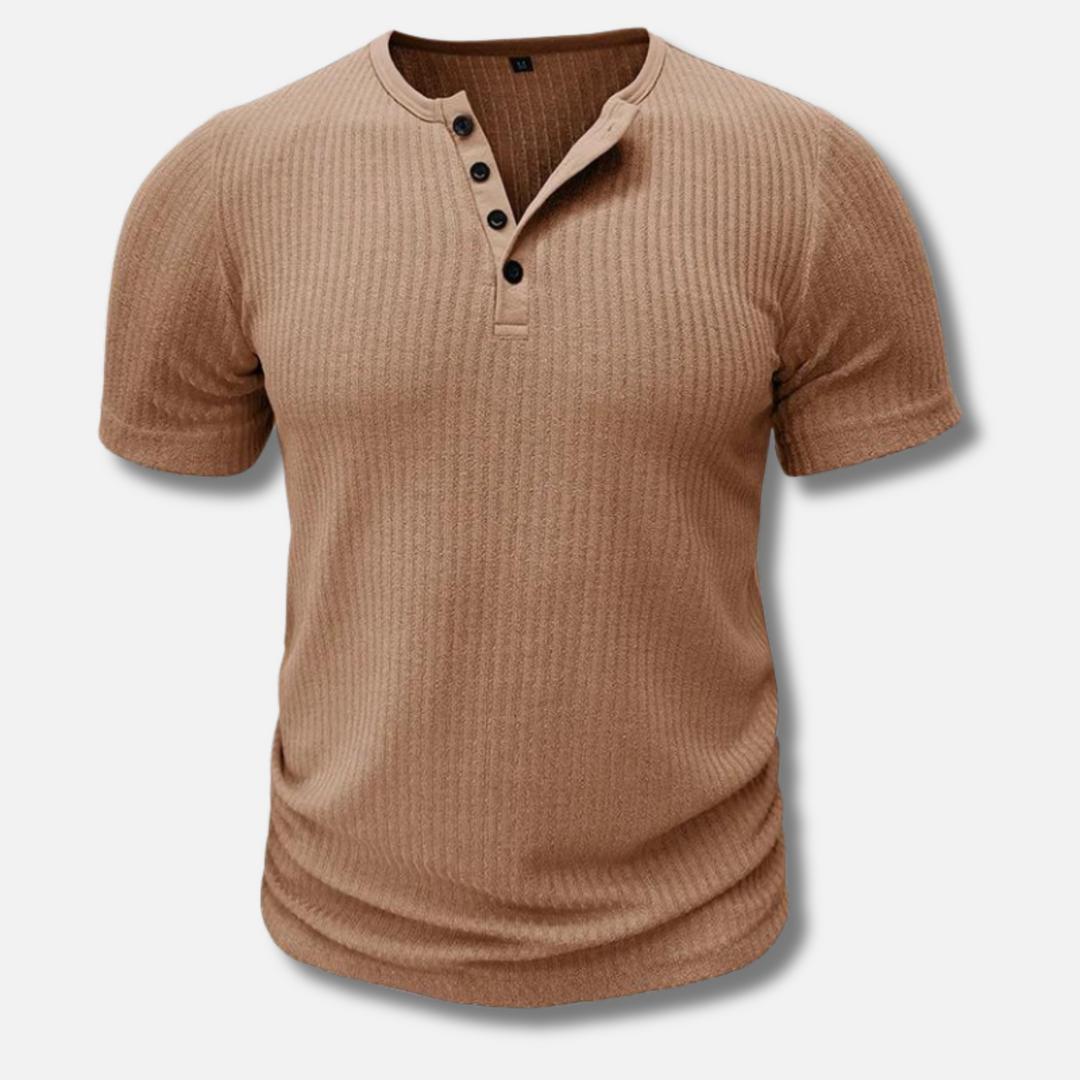 Elite | T-shirt Henley Muscle Fit Homme