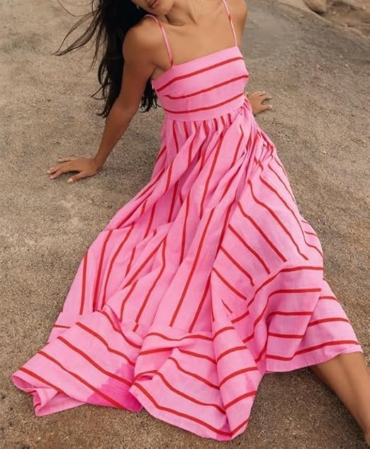 Elsie | Robe Maxi à Rayures