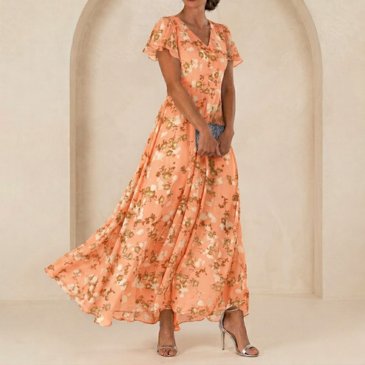 Léonie | Robe Maxi Col Portefeuille