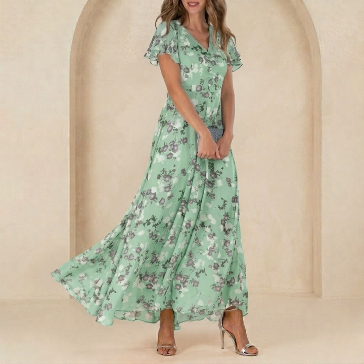 Léonie | Robe Maxi Col Portefeuille