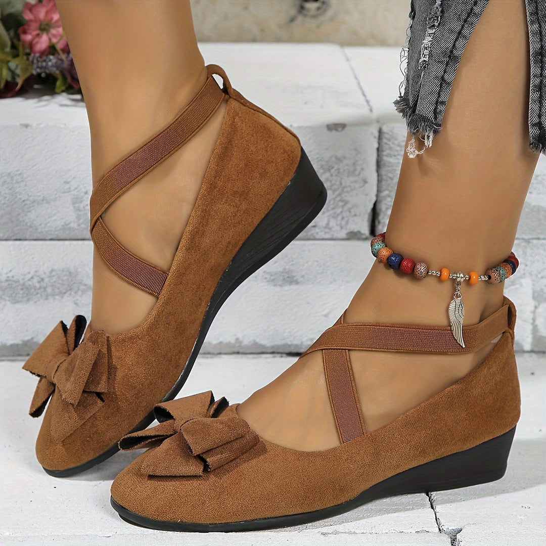 Philippine | Chaussures Compensées à Bandes Croisées pour Pieds Sensibles