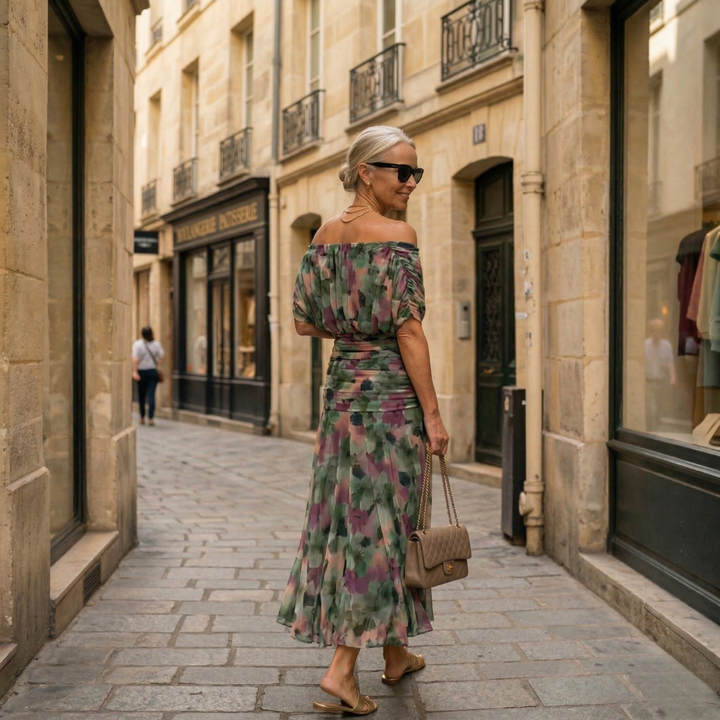 Diane | Robe Maxi Drapée Col en V