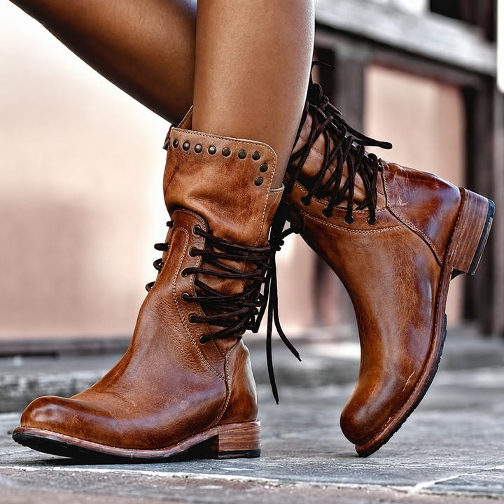 Morgane | Bottines Lacées à Semelle