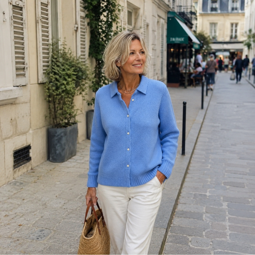 Désirée | Chemise en Maille Douce à Col