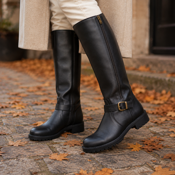Domitille | Bottes Hautes Confort à Zip Arrière