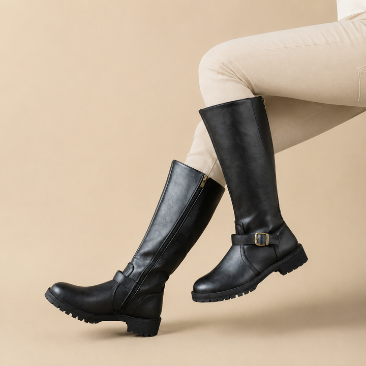 Domitille | Bottes Hautes Confort à Zip Arrière