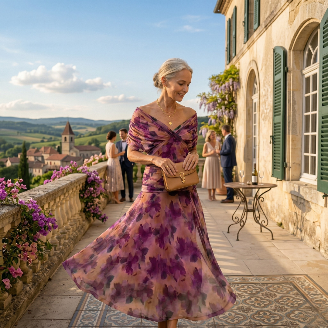 Diane | Robe Maxi Drapée Col en V