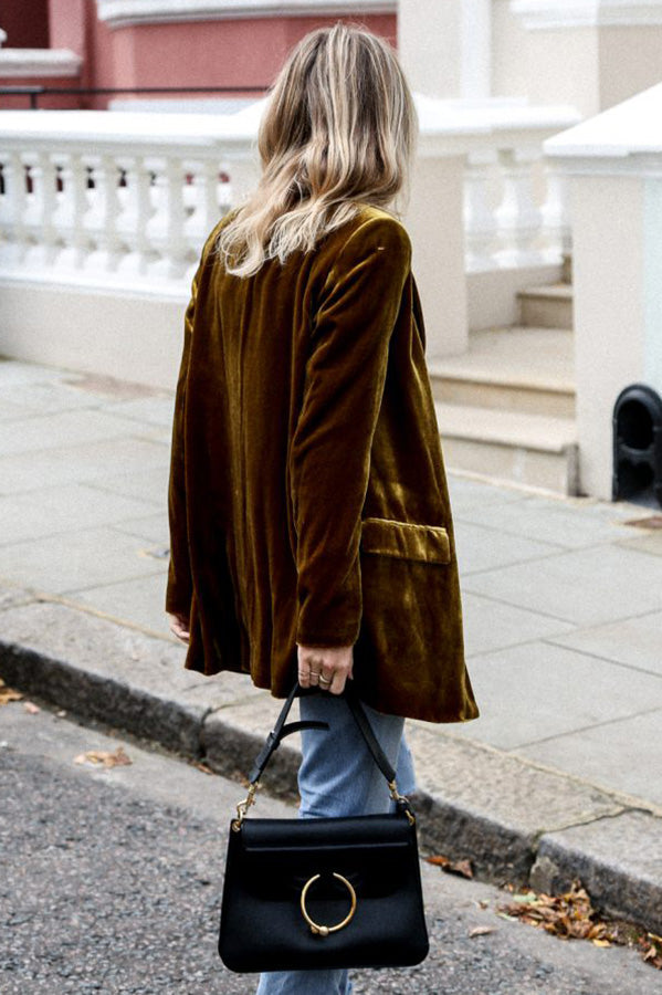 Adrienne | Blazer en Velours Ajusté