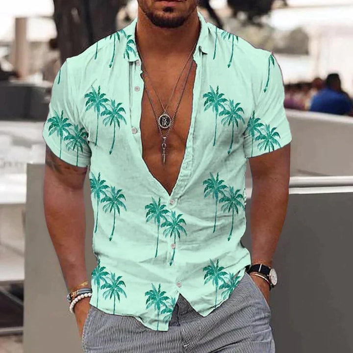 Lugos | Chemise Tropicale à Imprimé Palmier Homme