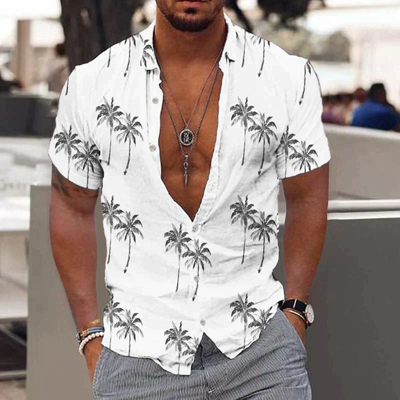 Lugos | Chemise Tropicale à Imprimé Palmier Homme