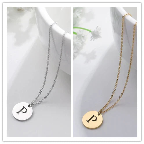 Collier Pendentif Lettre en Or