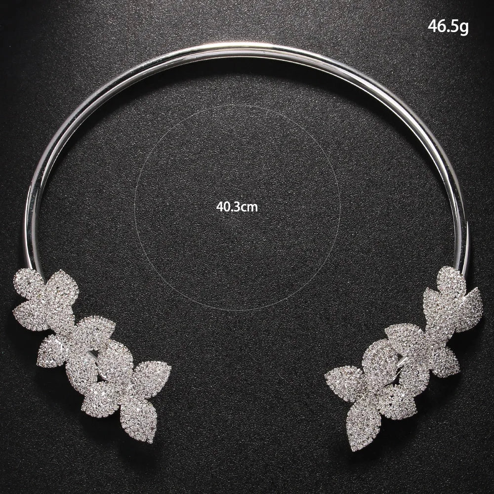 Collier Fleur en Cristal