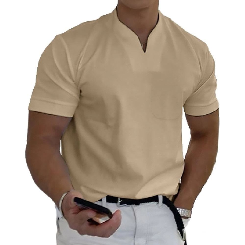 Davion | T-shirt à col V slim fit à manches courtes Homme