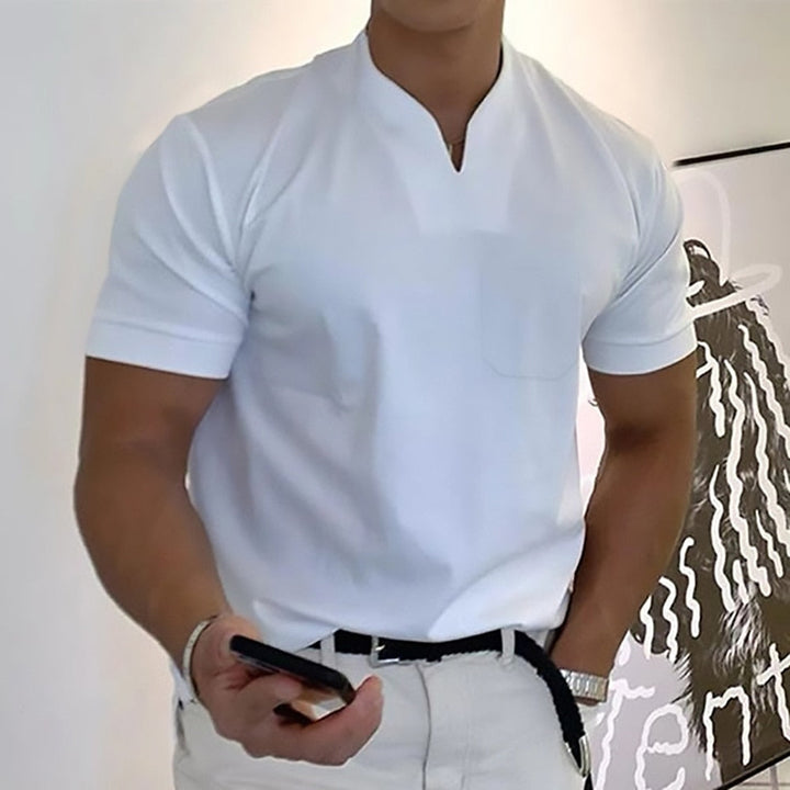 Davion | T-shirt à col V slim fit à manches courtes Homme