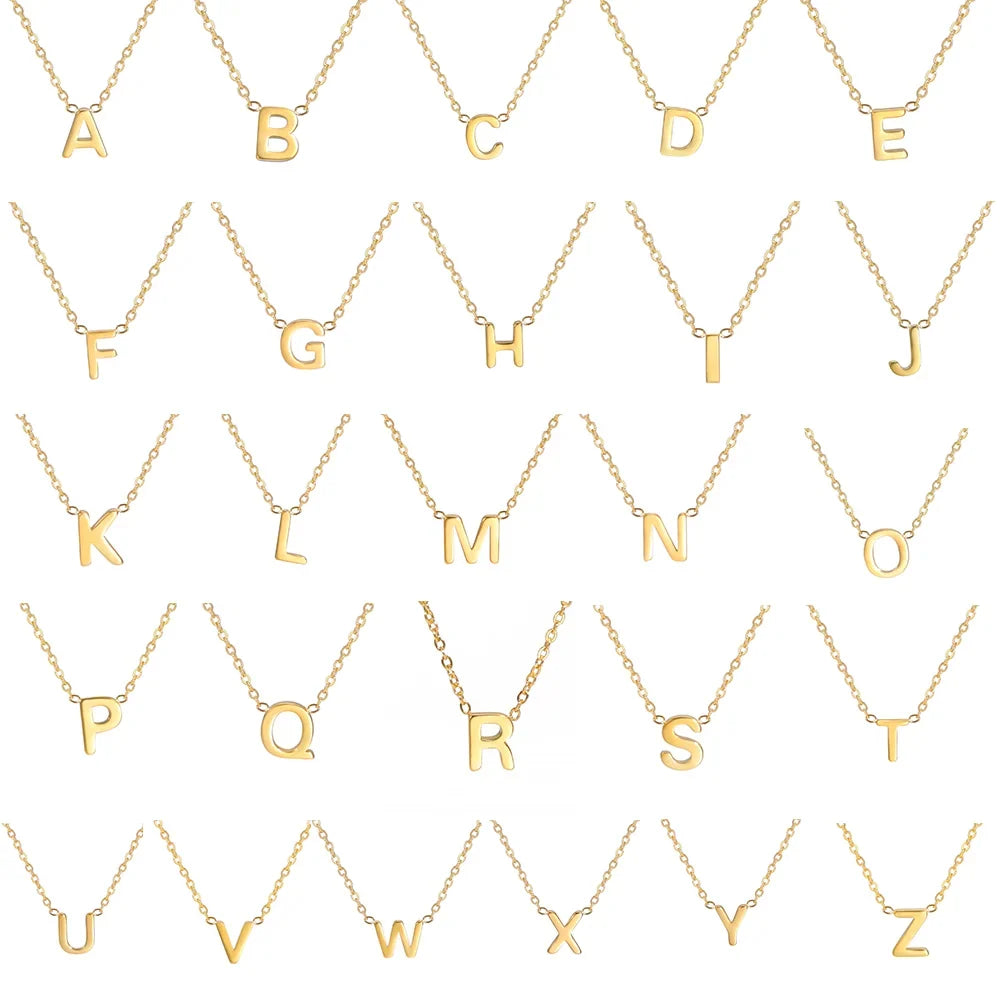 Collier Pendentif Alphabet Brillant