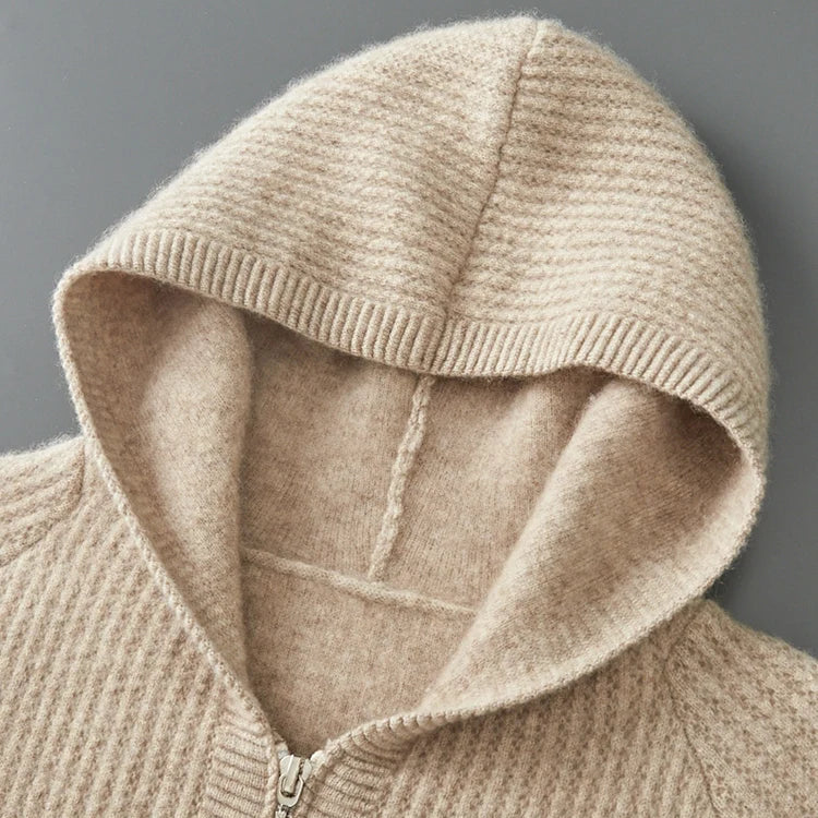Manon | Gilet Capuche Laine Mérinos