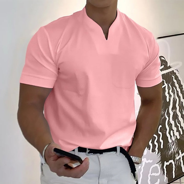 Davion | T-shirt à col V slim fit à manches courtes Homme