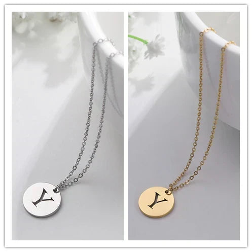Collier Pendentif Lettre en Or