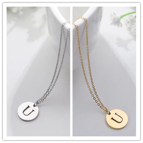Collier Pendentif Lettre en Or