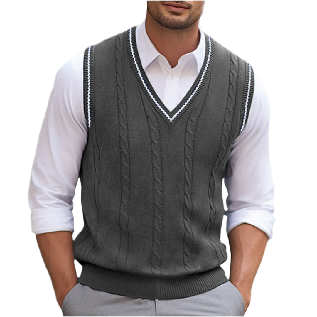 Kyson | Pull sans manches à col en V Homme