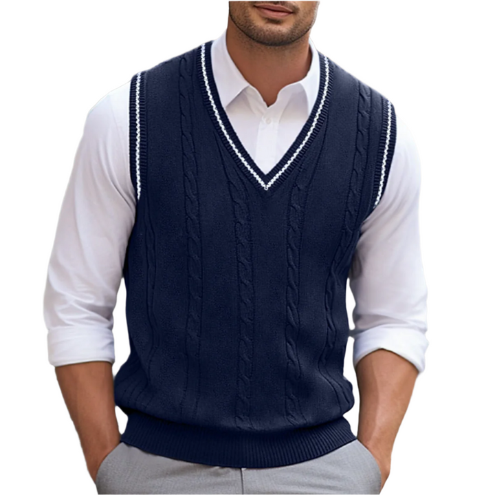 Kyson | Pull sans manches à col en V Homme