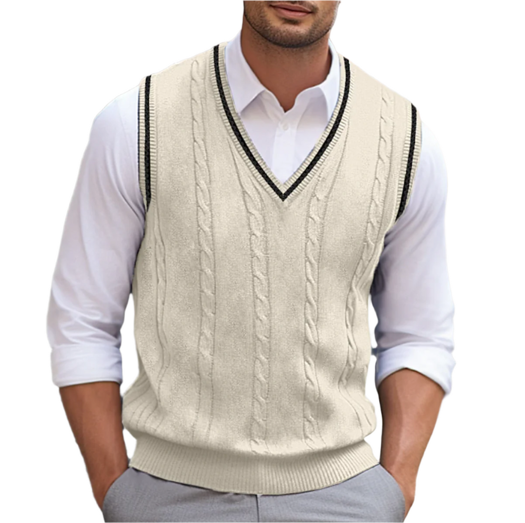 Kyson | Pull sans manches à col en V Homme