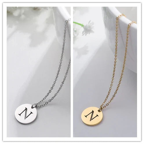 Collier Pendentif Lettre en Or
