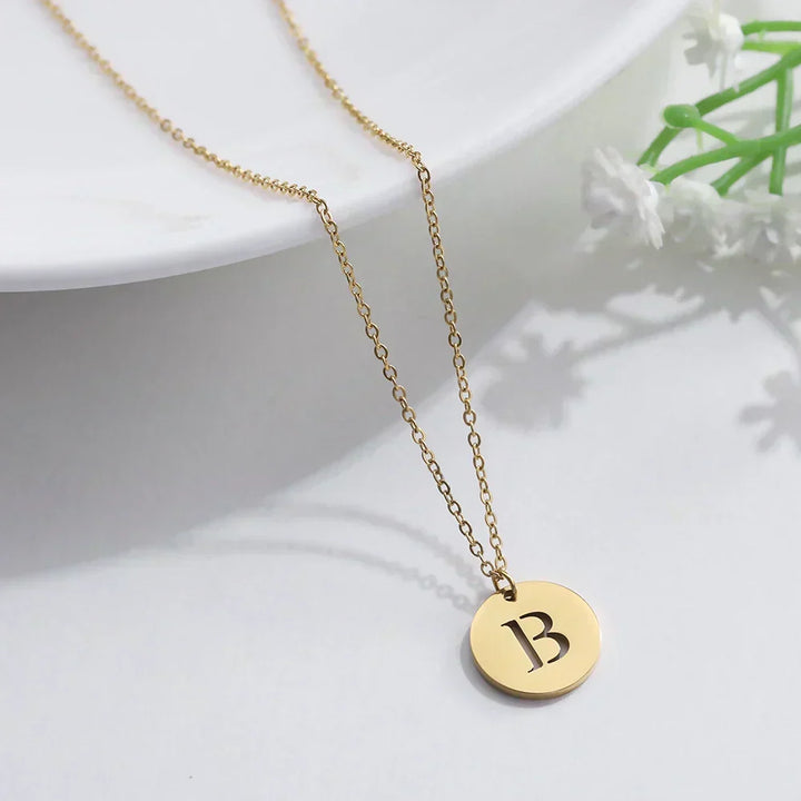 Collier Pendentif Lettre en Or