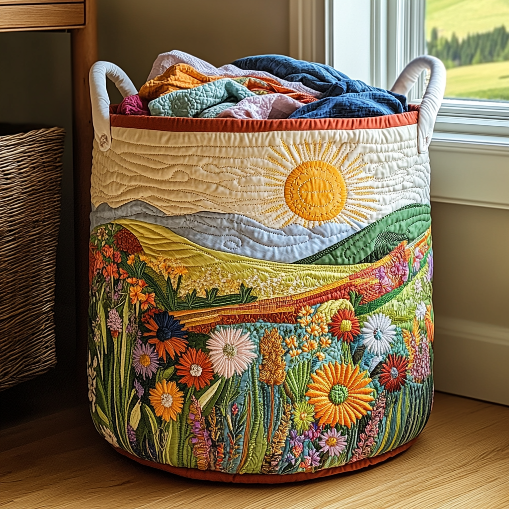 Prairie Fleurie | Panier Matelassé Édition Unique