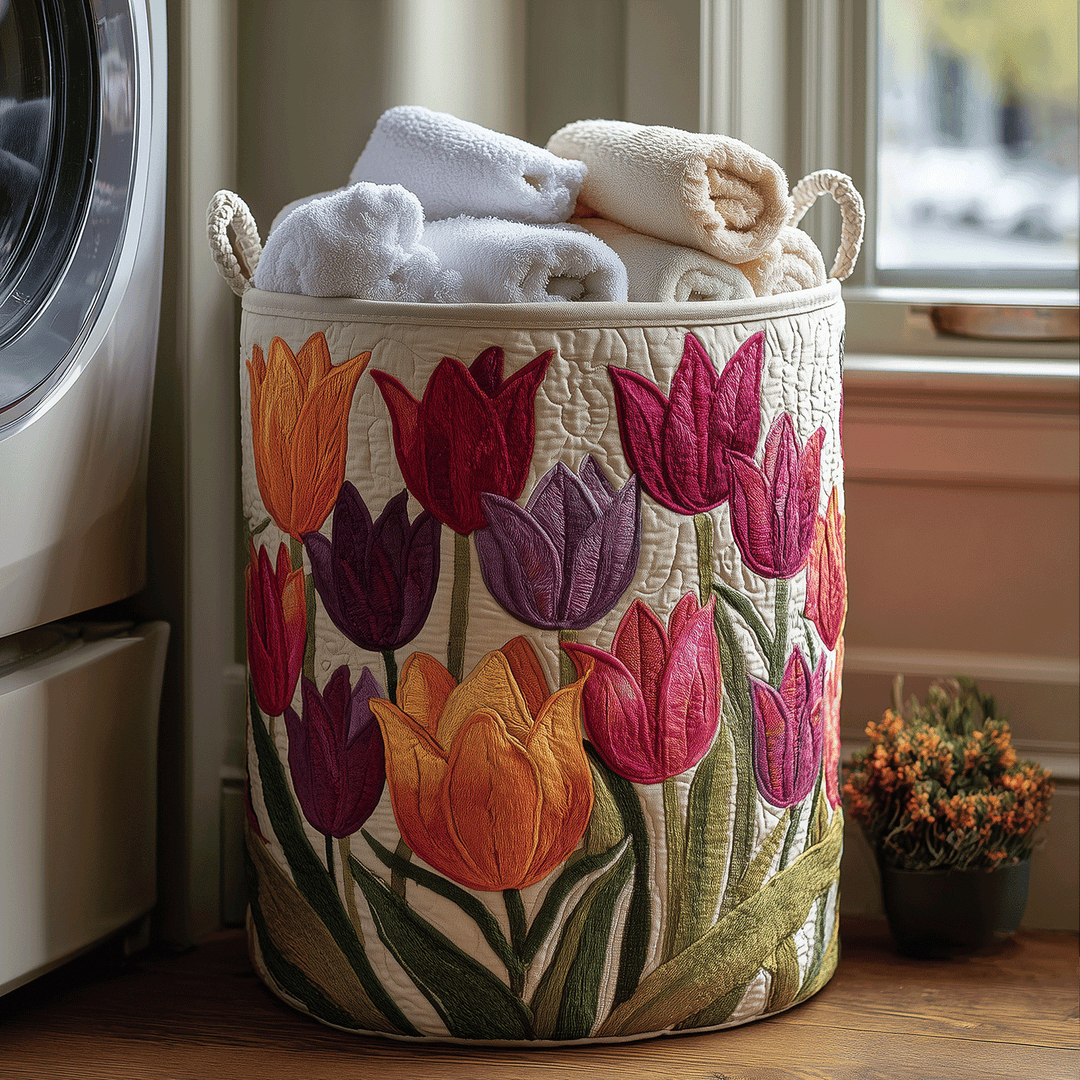 Tulipes Hollandaises | Panier Matelassé Édition Unique
