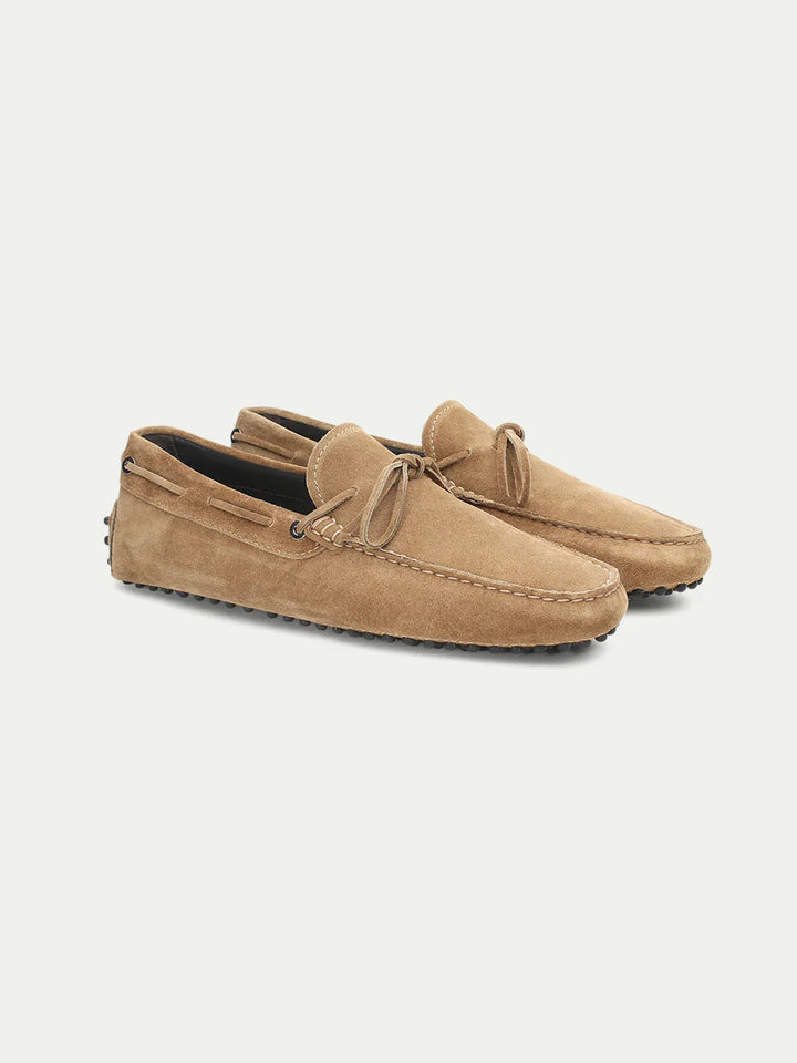 Mocassins de conduite en daim beige