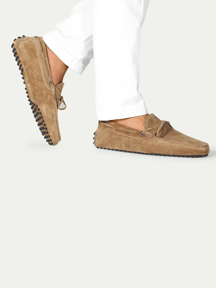 Mocassins de conduite en daim beige
