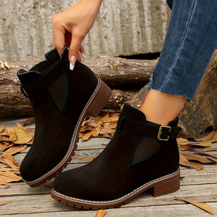 Albane | Bottines à Boucle et Talon Bloc