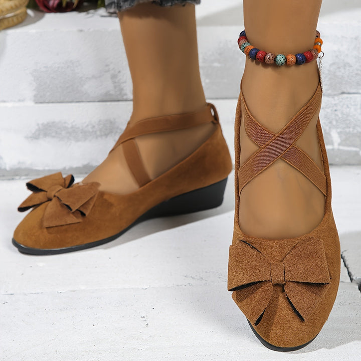 Philippine | Chaussures Compensées à Bandes Croisées pour Pieds Sensibles
