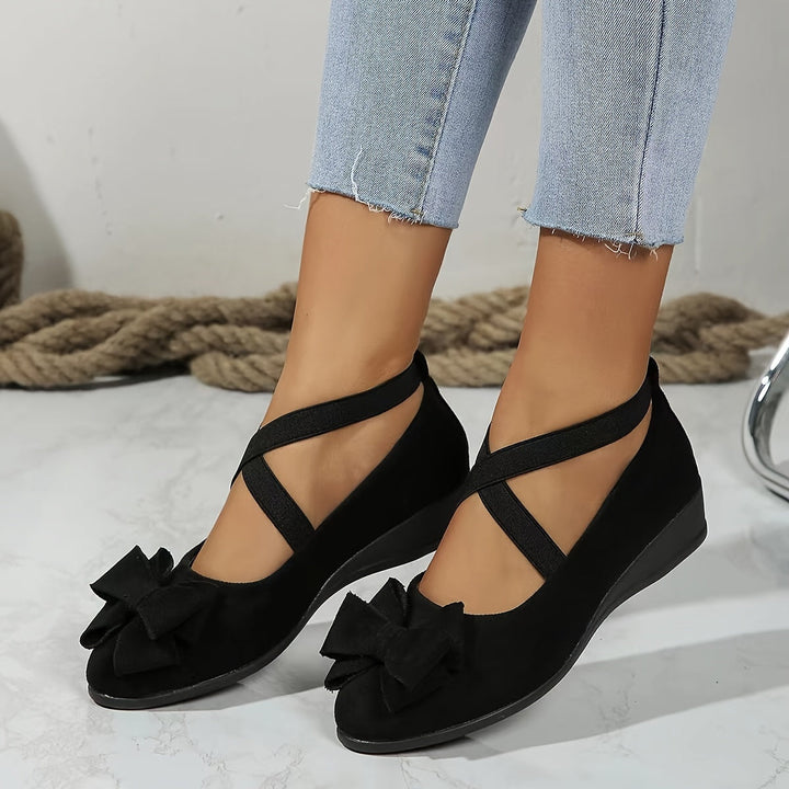 Philippine | Chaussures Compensées à Bandes Croisées pour Pieds Sensibles