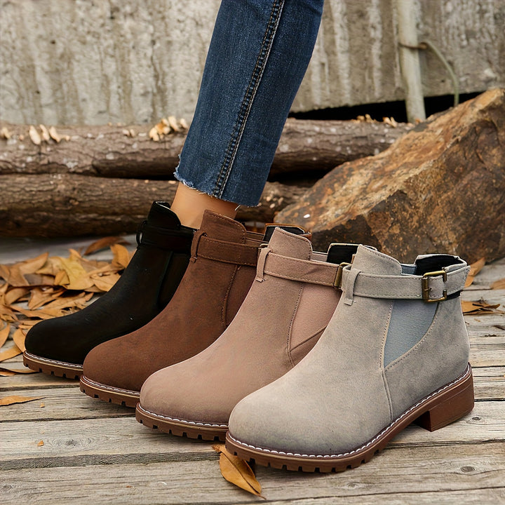 Albane | Bottines à Boucle et Talon Bloc