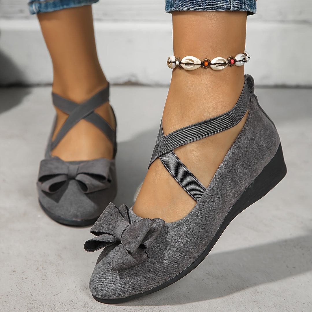 Philippine | Chaussures Compensées à Bandes Croisées pour Pieds Sensibles